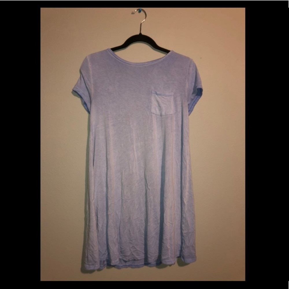 Light blue tee shirt dress